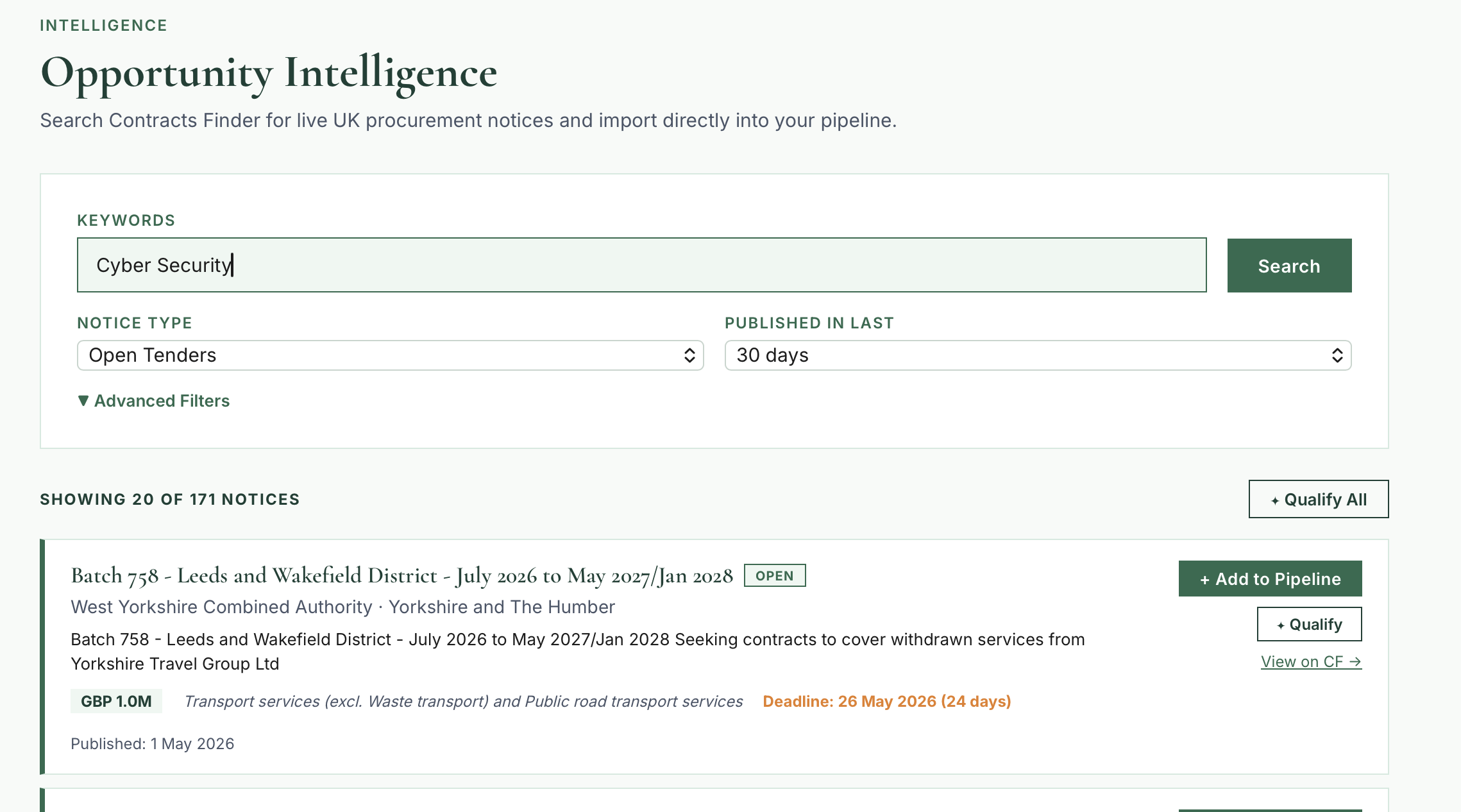 Cadence Opportunity Intelligence module